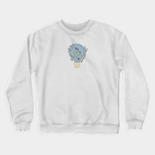 Flower embroidered lamp shade Crewneck Sweatshirt